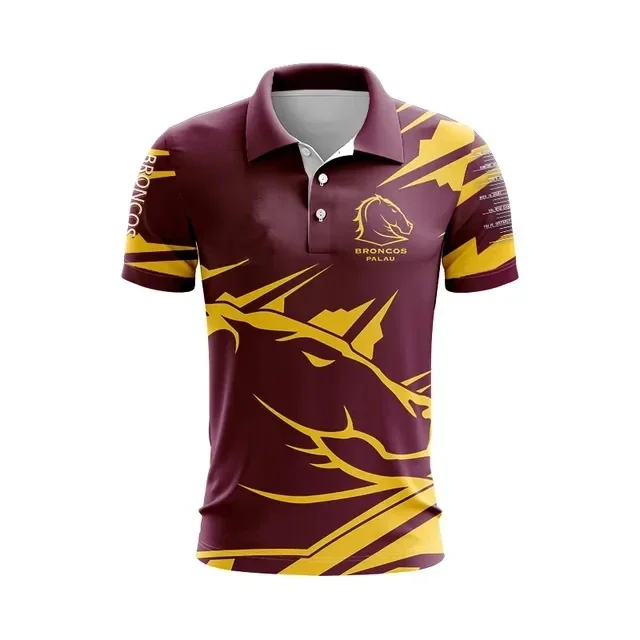 

2024 BRISBANE BRONCOS ADULT FISHFINDER FISHING SHIRT RUGBY JERSEY 2024/25 Broncos "Fish Finder" Fishing Travel Polo Shirt