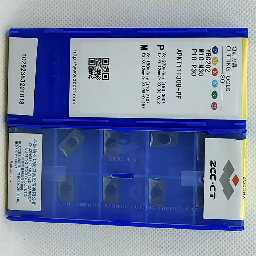 

APKT11T308-PF YBG202/APKT11T308-PF YBG102/APKT11T308-PF YBC302 ZCC.CT CNC blade carbide tools Milling inserts