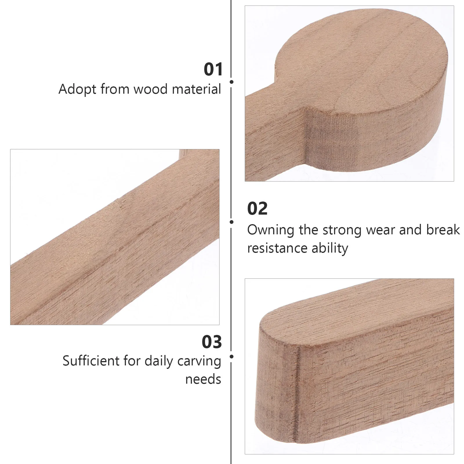 

4Pcs DIY Spoon Whittling Kit Unfinished Wooden Scoop for Handmade Carving Craft Spoon Making Mold Tools Unfinished Wooden Spoons