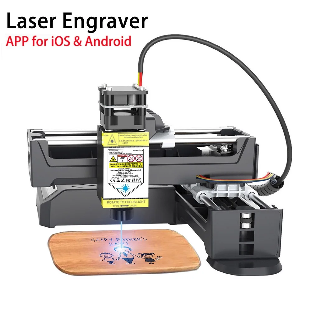 

Easythreed мини портативный лазерный гравер Diy Bluetooth машина окрашенная акриловая бумага кожа деревянный пластиковый логотип машина с ЧПУ 2 Вт