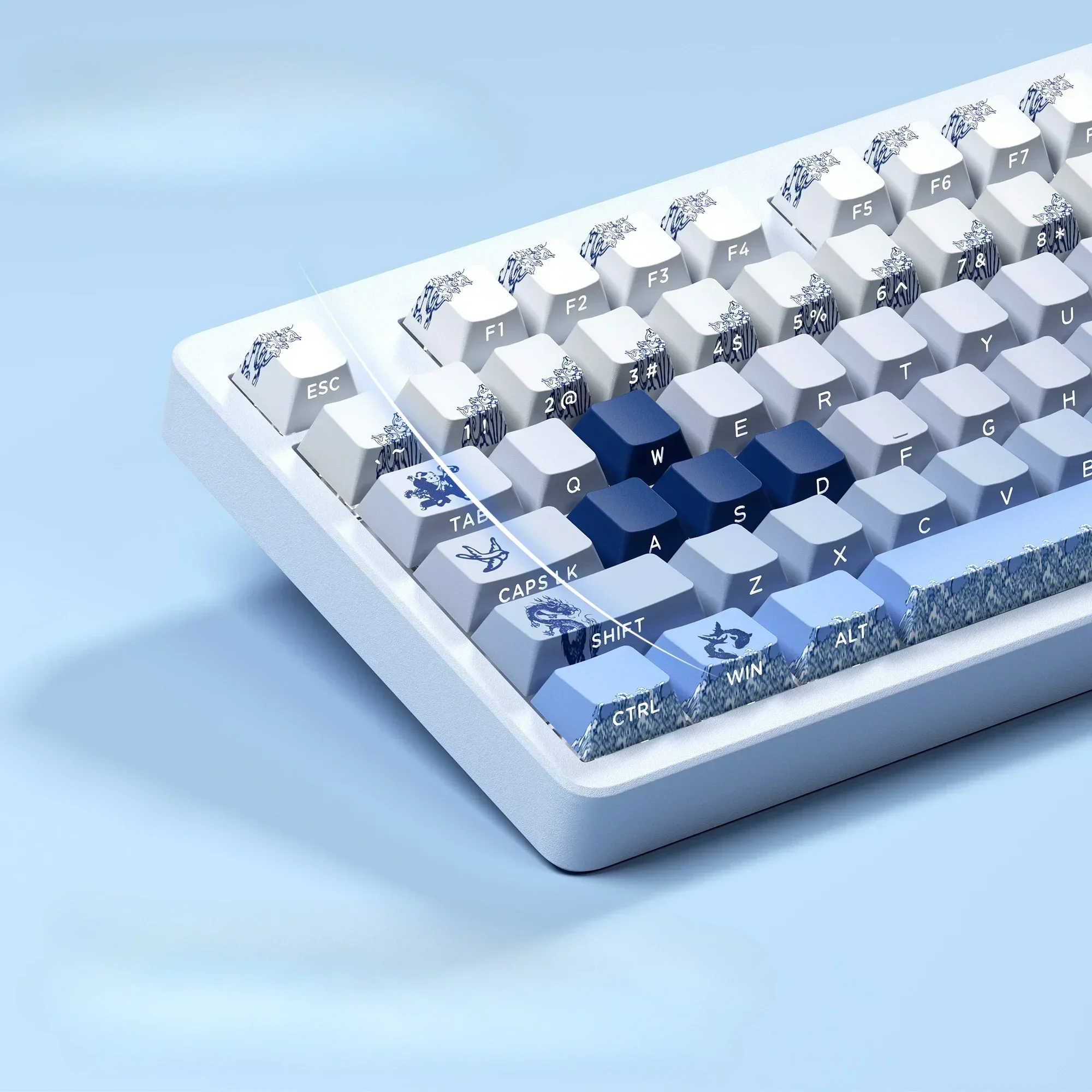 

Original side-engraved light-transmitting PBT sublimation keycap 136 keys