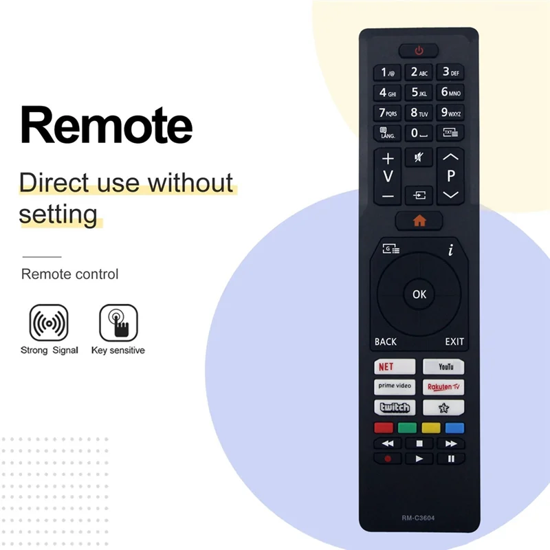 ABGI-Ersatz RM-C3604 Fernbedienung für JVC RM-C3604 LCD TV Fernbedienung