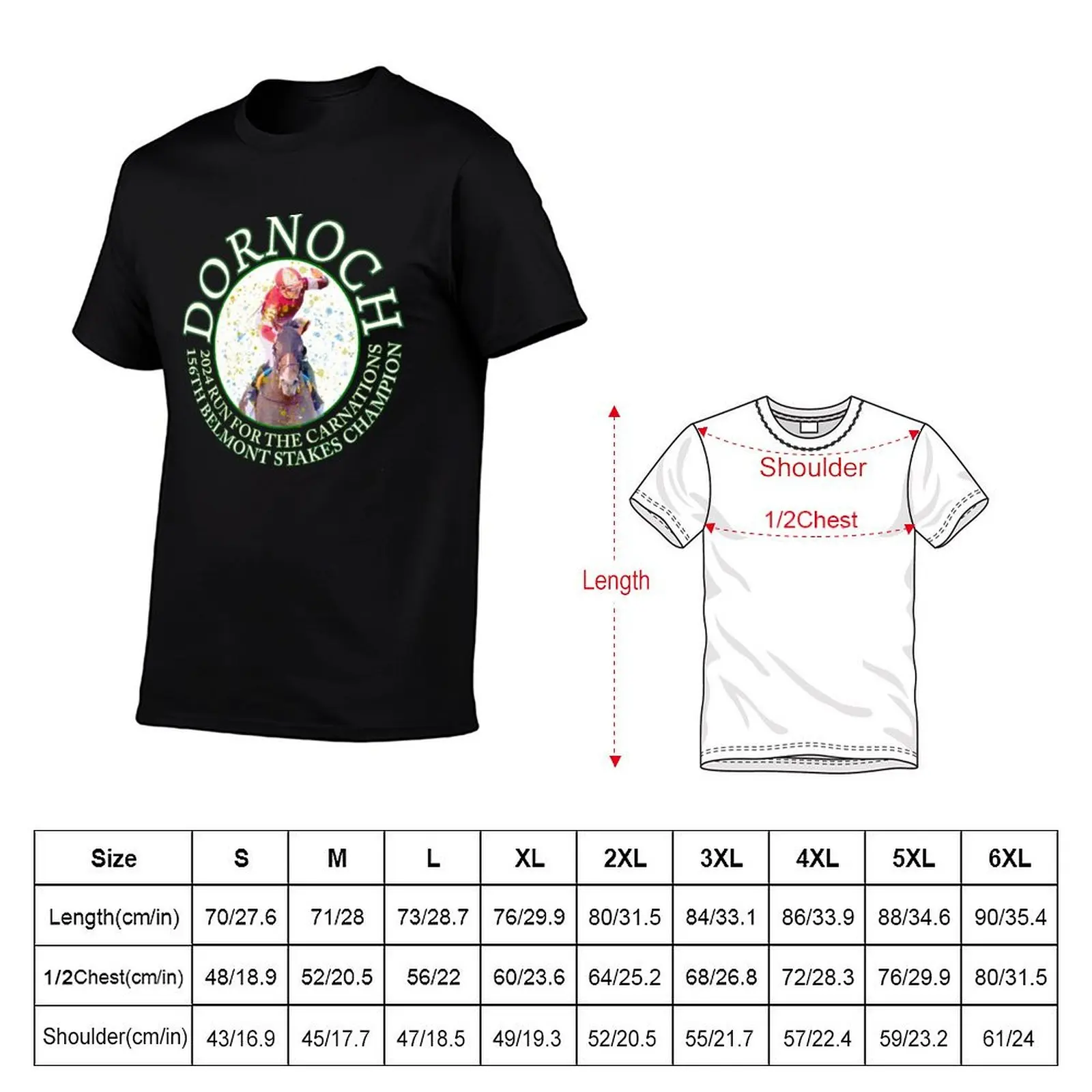 Belmont Stakes 156 Champion - Dornoch - horse racing design T-Shirt plain plus size clothes t shirts for men