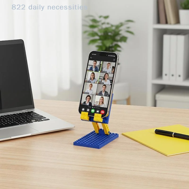 convenientCreative Block Phone Stand Foldable Design Compact Portable for Home Office Use