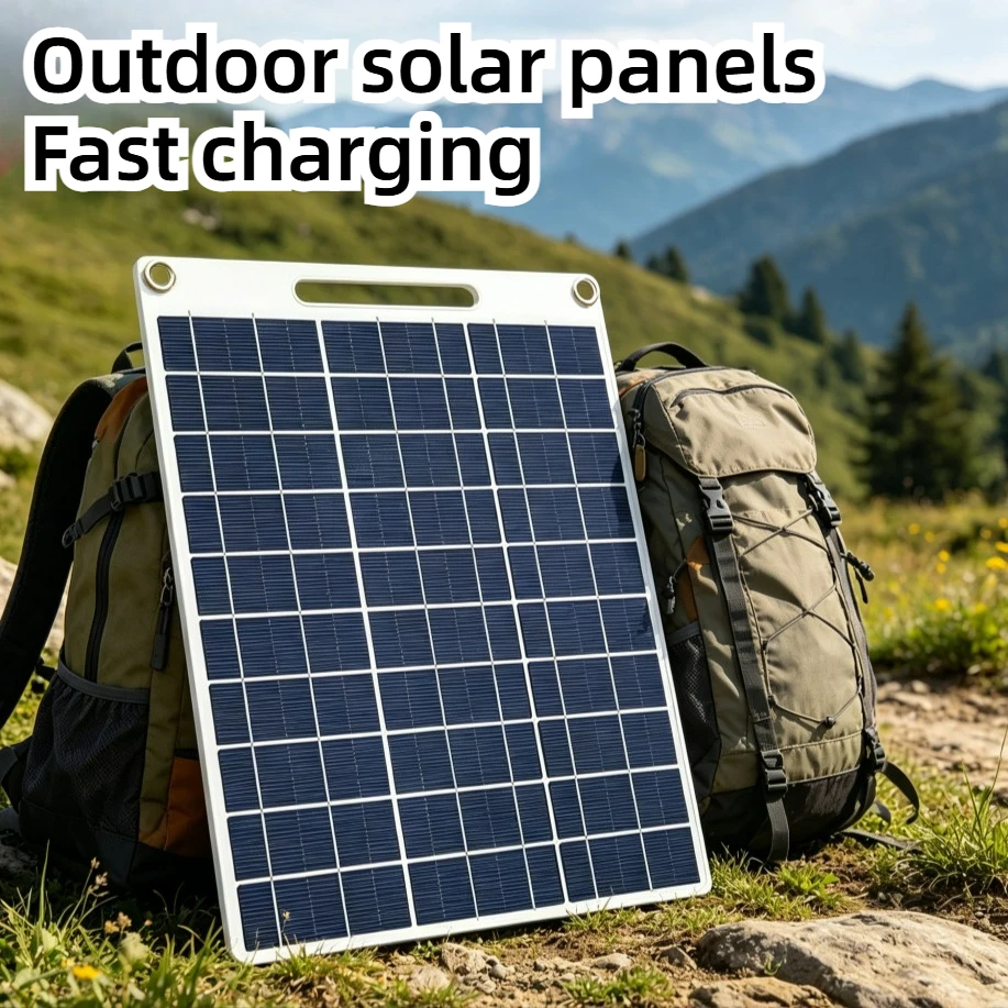 30W-40W Solarladegerät Wasserdicht Tragbar Dual USB 5V Schnellladung für Camping Wandern Notstrombank - EESBAO