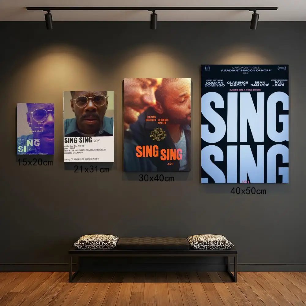 classic movie S-Sing Sing-G Poster Peel and Stick Wall Art for Cafe Office Bar and Home Decoration