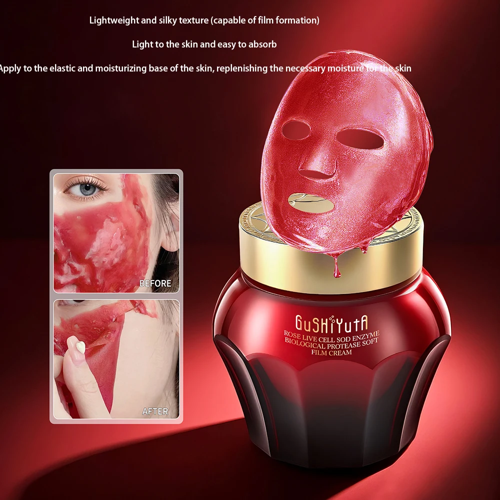 

Rose Living Cell SOD Enzyme Biological Protein Soft Film Facial Mask beauty Reduce Wrinkles Moisturizing Face masks skin care