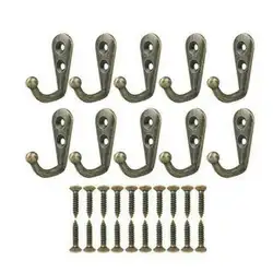 10/20pcs Vintage Wall Mounted Single Prong Hook Retro Mini Size Bronze Hangers for Clothes Keys Hat Towel Robe Bathroom Hooks