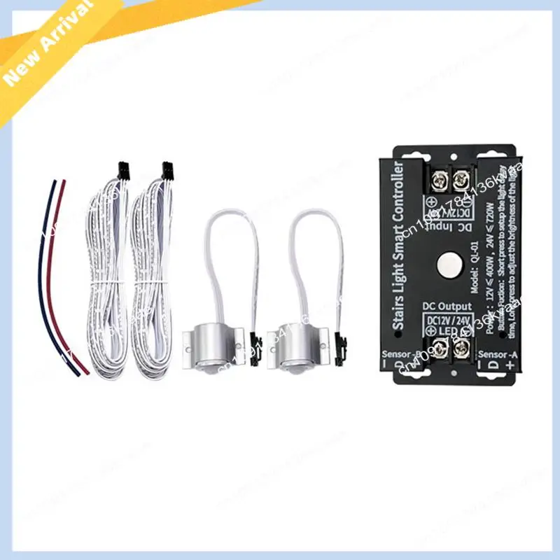 M01K Sensor Full Bright Stair Lights Controller Sensor Light Bar Hallway Step Lights Ladder Walking Stairs Sensor Controller