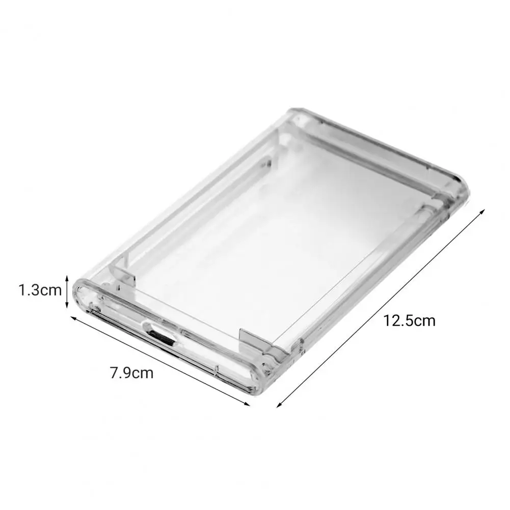 3.5-Inch Hard Disk Box Case HDD/SDD Storage Transparent SATA USB3.0 Hard Disk Case for Laptop Desktop