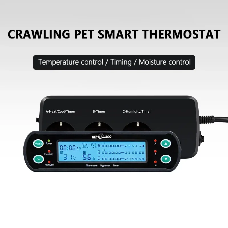 Digital Display Fully Automatic Controller Reptile Thermostat with Timer Regulator Reptile Accessories for Snake Lizard Turtle