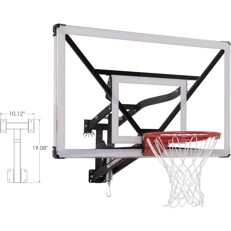 

54" Wall Mounted Adjustable-Height and Fixed Basketball Hoop with QuickPlay Design