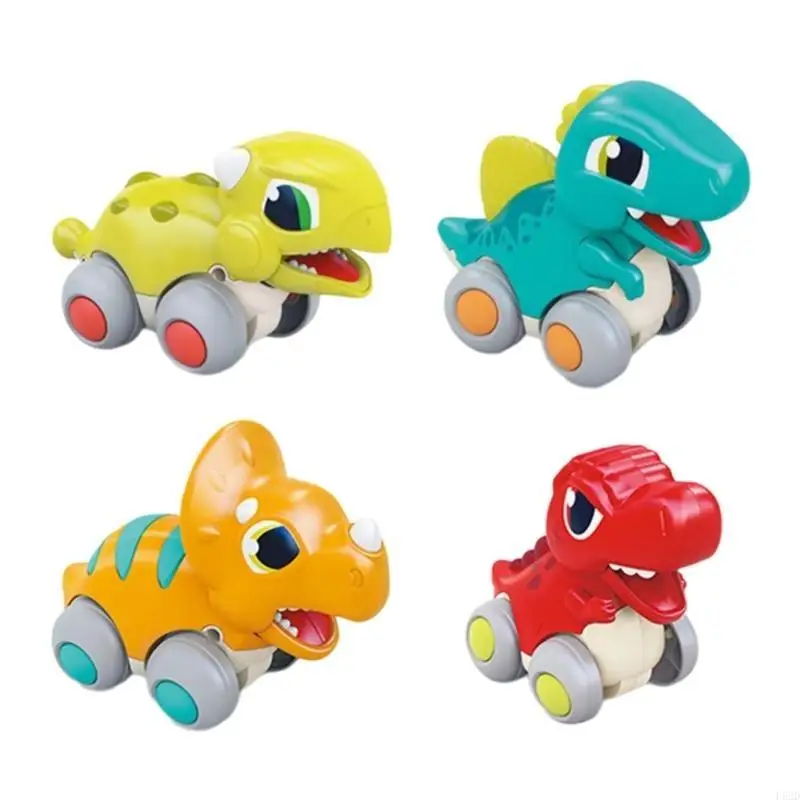 F62D Animal Cartoon Dinosaur Toy Pull Back Car Toy for Kids Gift Boy