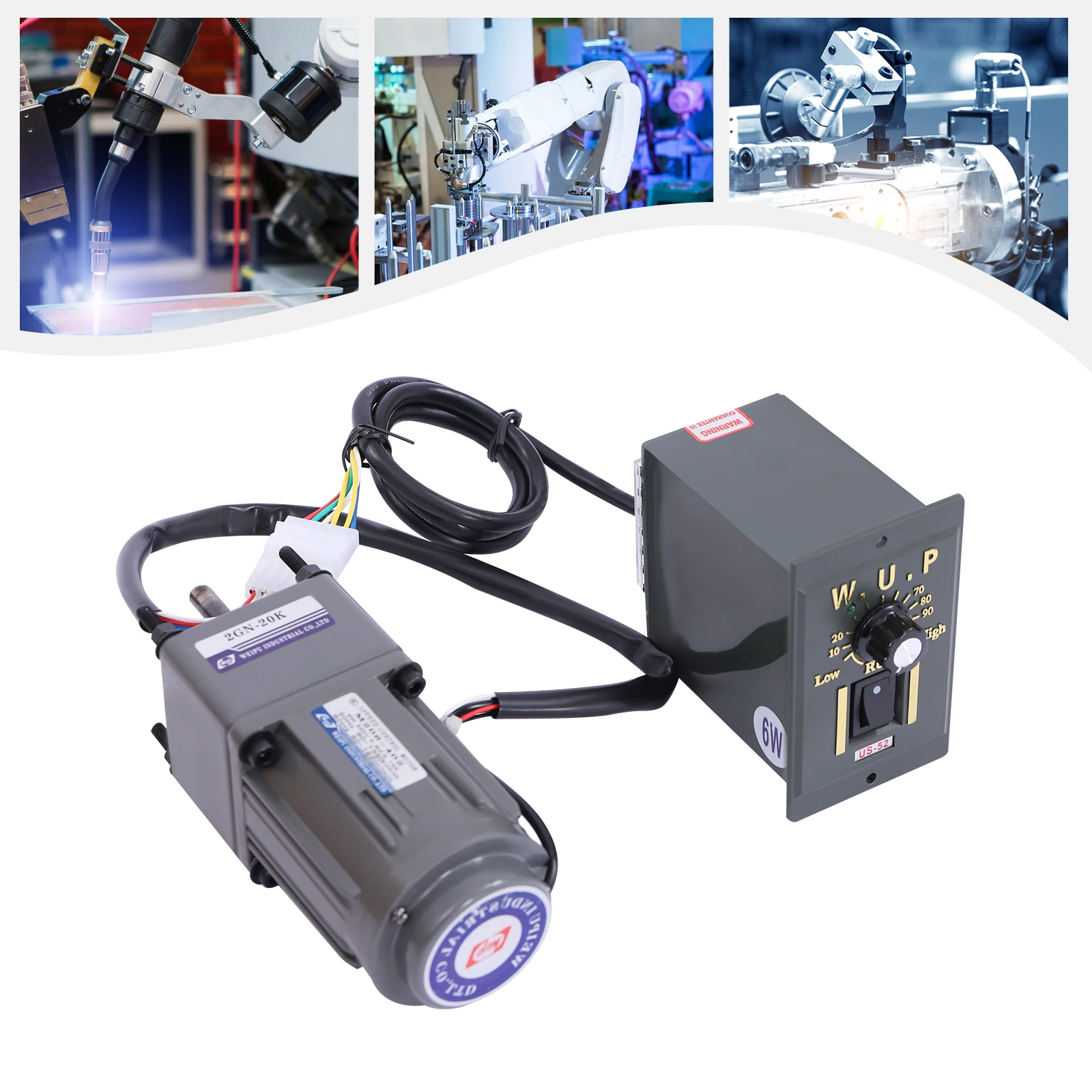 220V Motor Speed Controller, Speed Adjustable Regulator Gear Motor (20k) 6W 20K Speed Control Motor And Speed Governor - 220V