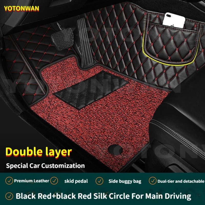 7D Custom Double-layer Main Driving Car Mat 100% For BYD All Models FO F3 SURUI F6 G3 M6 L3 G5 G6 S6 S7 E6 E5 Auto Accessories