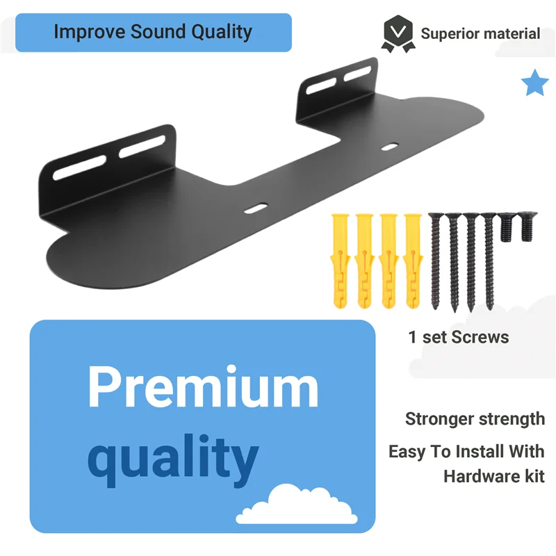 AY03-Wall Mount Bracket Voor Sonos Soundbar Beugels Compatibel Met Voor Sonos Gen1 & Gen2 Sound Bar Mounts Beugel