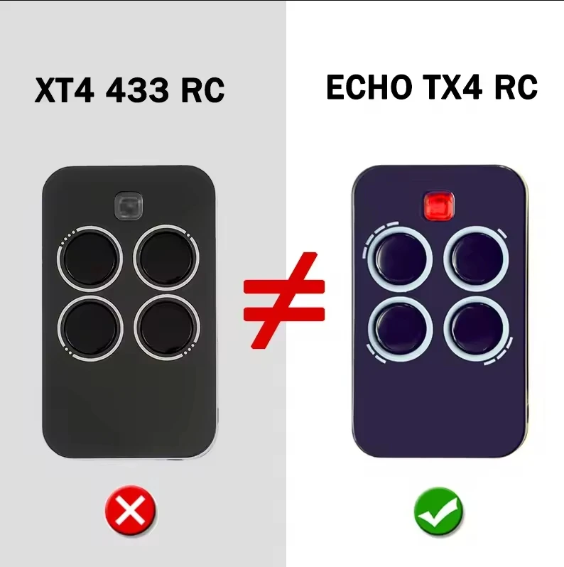 ECHO XT4 RC 433 МГц пульт дистанционного управления для электрических ворот гаражные ворота пульт дистанционного управления 433,92 МГц ручной передатчик с подвижным кодом