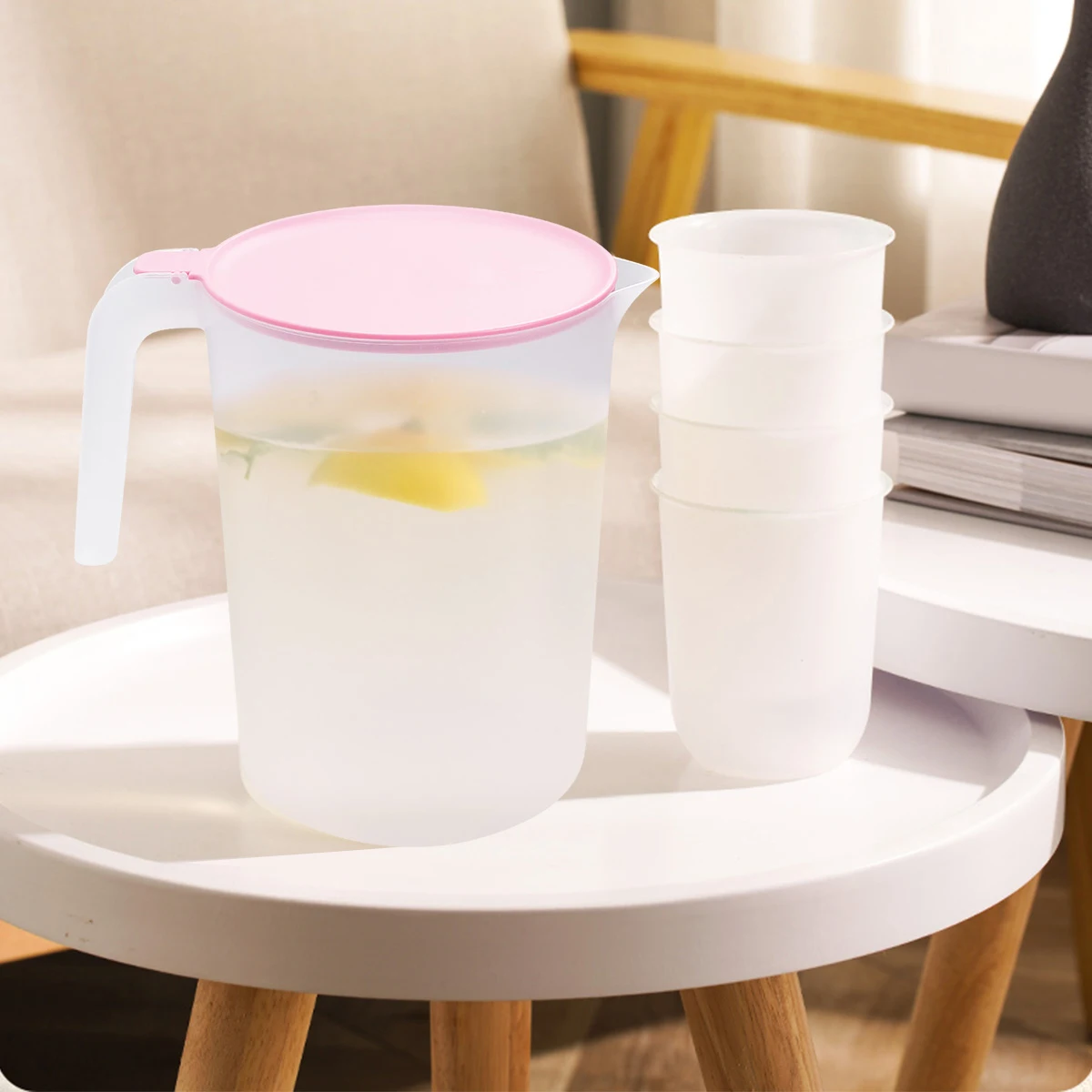 

Cold Water Bottle Iced Tea Pitcher Jugs Juice Pitchers with Handle Kettle for Fridge Refrigerator Milk Restaurant