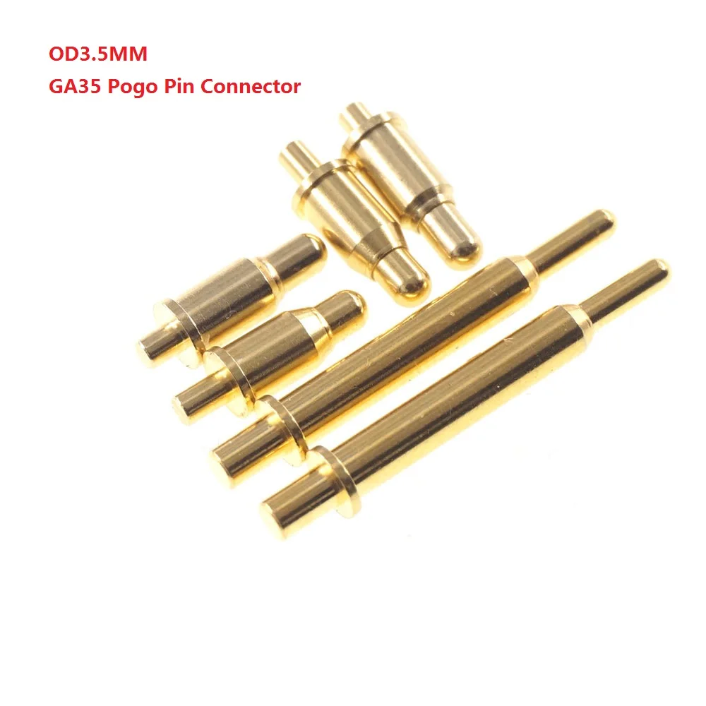 2 5 20 Pcs Outer Diameter 3.5 MM Spring-Loaded Pogo Pin Connector Hight Current 2A 3A 5A Gold Plated