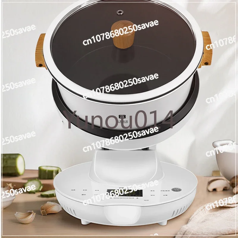 

Электрическая кастрюля для жарки, умная вок для перемешивания с антипригарным покрытием, рисоварка, автоматическая роторная кухонная машина 220 В, многофункциональная,