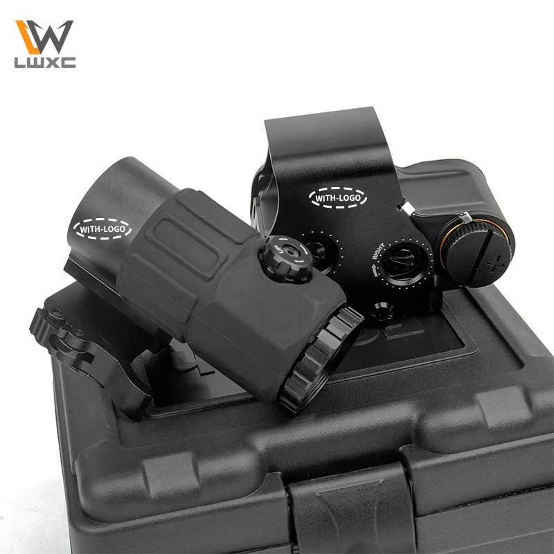 

Тактическая лупа G33/G43/G45 + 558 красная точка, голографический прицел, регулируемая яркость, оптический рефлекторный прицел, подходит для рельса 20 мм