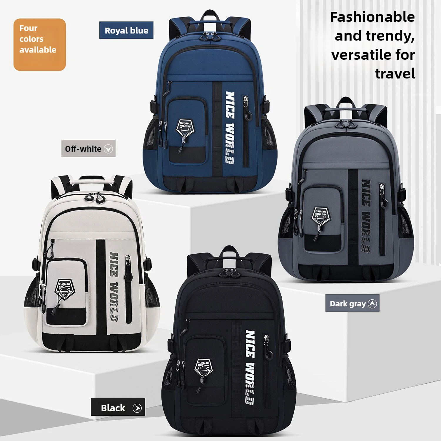 Mochila escolar para adolescentes para niños y niñas, mochila grande y fresca para estudiantes con muchos bolsillos, mochilas para escuela secundaria universitaria