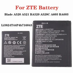 2400mAh Li3824T44P4h716043 Original Battery For ZTE Blade A520 A521 BA520 High Quality Phone Batteries Bateria Fast Deliver