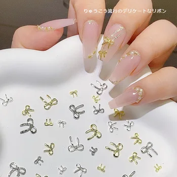 Tszs 3d requintado liga japonesa encantos da arte do prego luxo kawaii arco jóias prego strass decoração diy acessórios