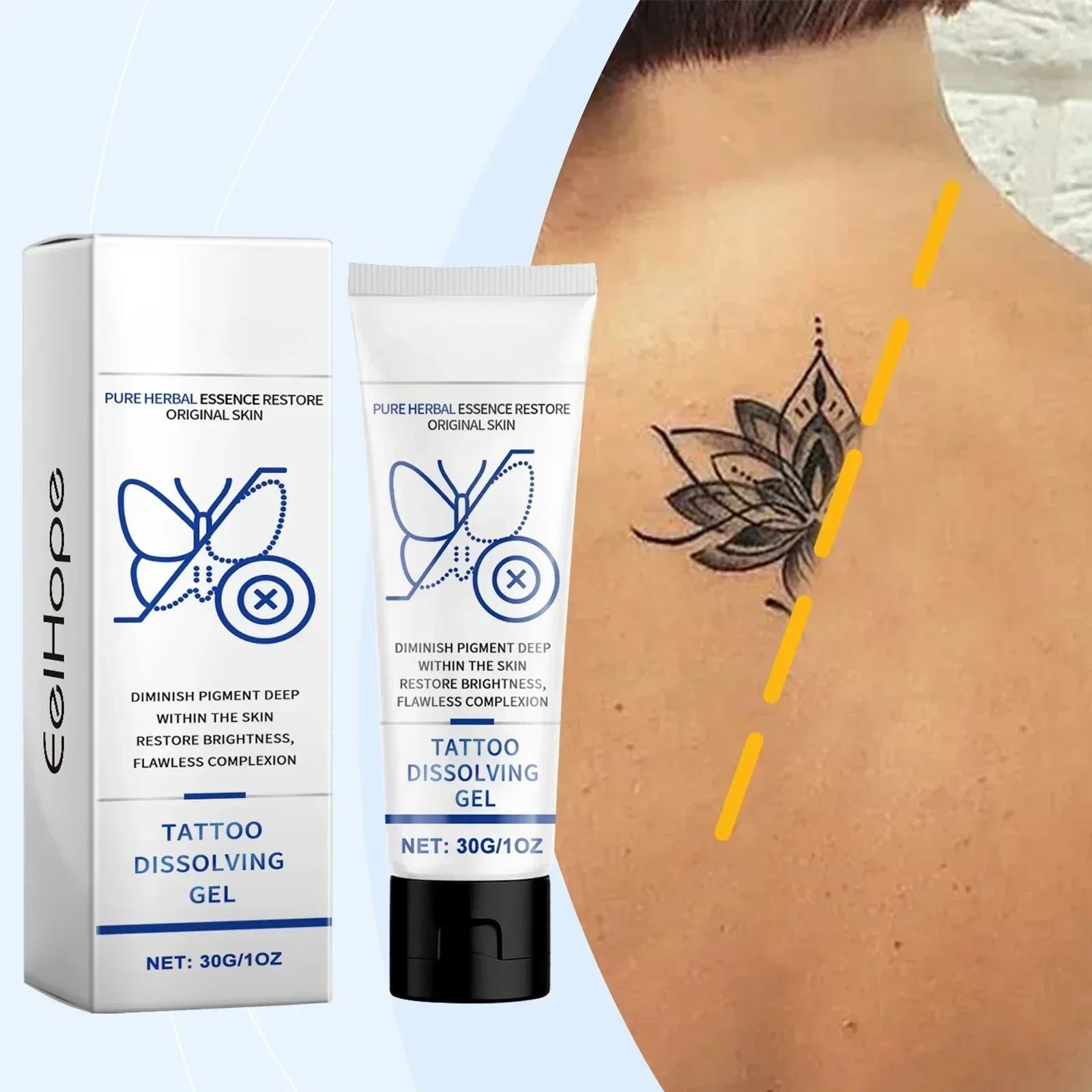 

Painless Tattoo Removing Cream Plant Extract Skin Repair Cleaning Gel Tattoo Dissolving Cream Is Fast And Effective