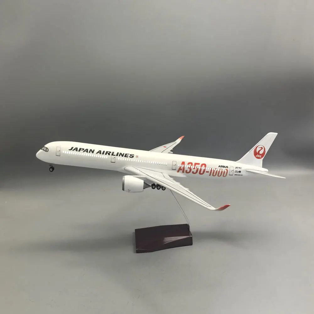 New 47cm Japan Airlines A350-1000 Airplane Model Highly Simulated Resin Airliner Ornaments Crafts, for Collectibles, Xmas Gifts