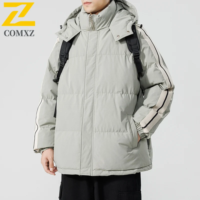 Parkas Men's 2025 New Winter Travel Thickened Warm Versatile Jacket Outdoor Snow Camping Windproof Cold Proof Padding Coat