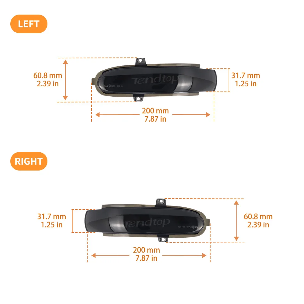Dynamic Turn Signal Light Lamp LED Flashing For Mercedes Benz C Class W203 S203 CL203 Side Rearview Mirror Indicator Blinker