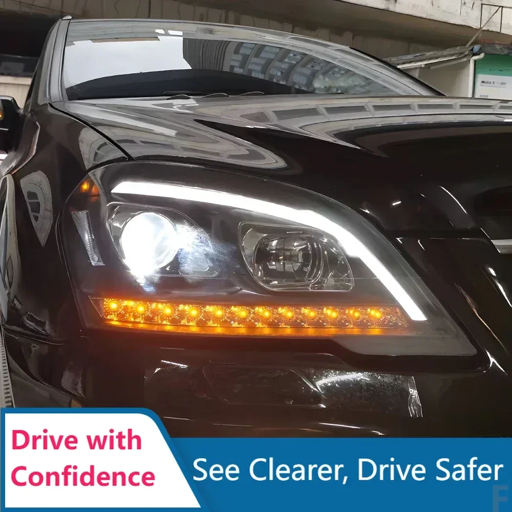 

Upgraded Car Front Lamps for Benz ML W164 2010-2011 Auto Headlights Assembly High Configuration Led Projector Lens Accessories