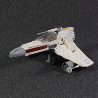 NEW Spaceship MOC E-Wing Fighters Building Blocks Space Brick Model Modified from Skywalker's X-Wing Fighters DIY Toys Gifts