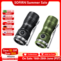 Sofirn Mini SC13 SST40 LED 1300lm Tactical 18350 Rechargeable Flashlight 6000K Keychain Light with Magnetic