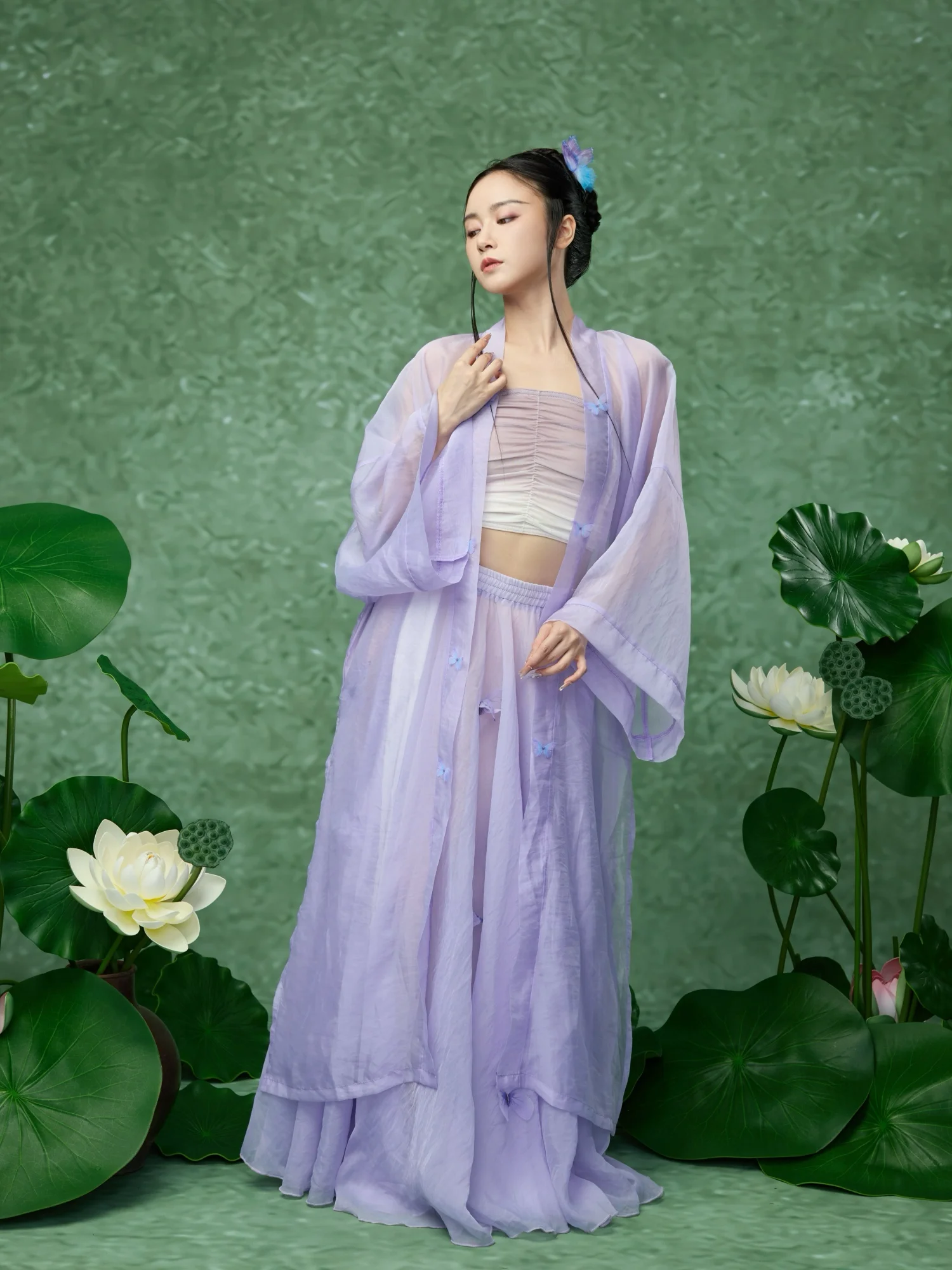 

Фиолетовый тюлевый танцевальный костюм «Эфирная фея» для тренировок и выступлений, классическая танцевальная одежда из нейлона