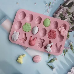 New Easter Silicone Mold Durable Diy Bunny Handmade Wholesale Newest Baking Dish Party Mini Easter Bunny Design Diy Mold Baking