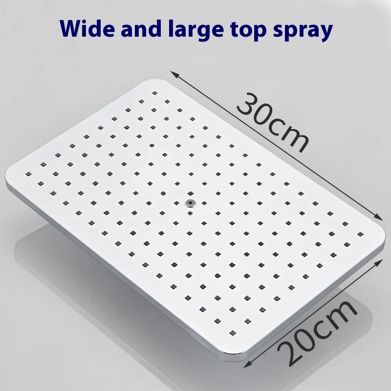 Set doccia in ottone con display digitale a LED argento di lusso Set doccia con 4 chiavi Rubinetti Miscelatori Set doccia Miscelatore doccia termostatico