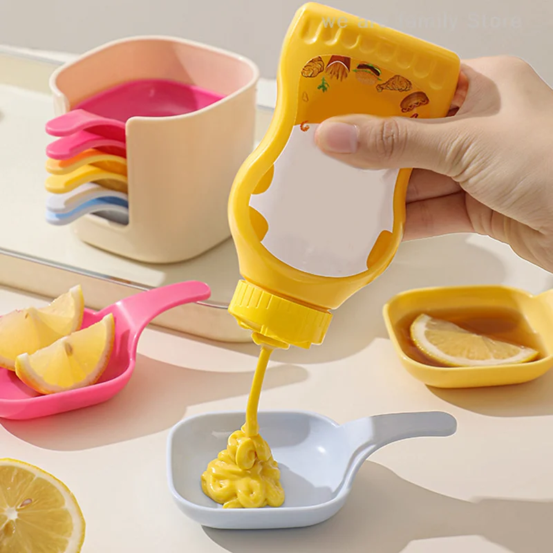 6 sztuk kolorowych plastikowych kwadratowych talerzy z pudełkiem Talerz z kością Talerz deserowy wielokrotnego użytku Odpowiedni do rodzinnej restauracji piknikowej na kempingu
