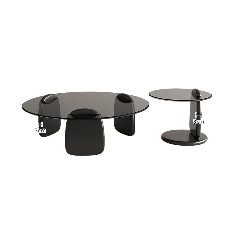 

Coffee table living room household small apartment light luxury Italian simple modern tea table creative round group
