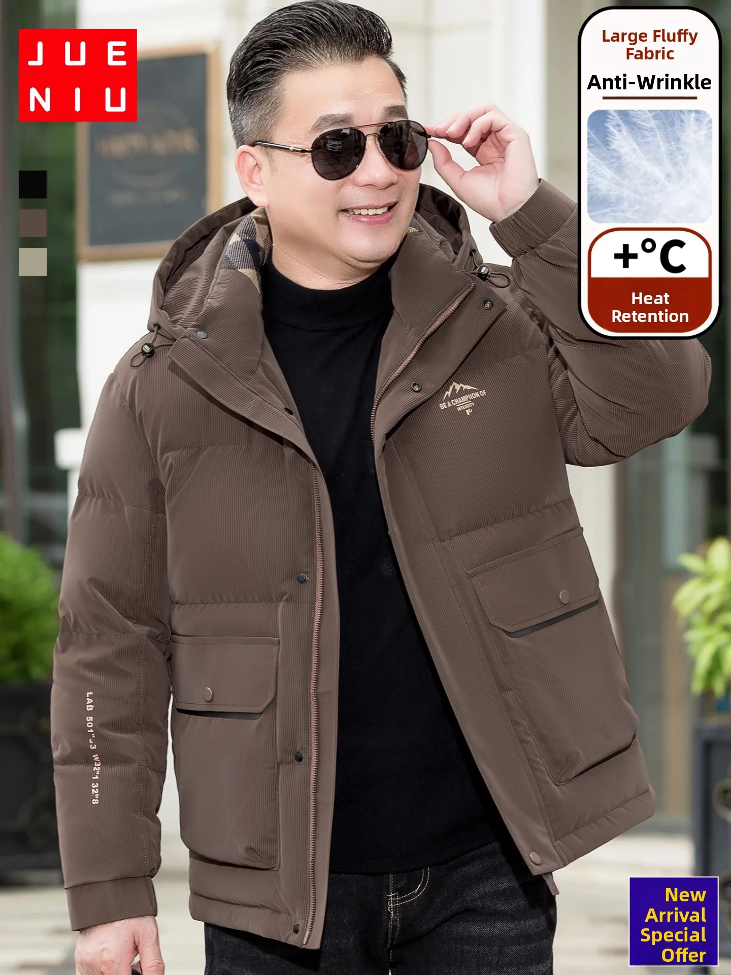 

Новая зимняя мужская куртка-пуховик: утепленная, для работы, защита от холода, теплая, с наполнителем из полиэфирного волокна и пуха