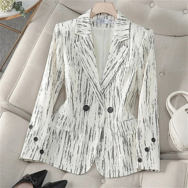 2025 Nieuwe Dames Formele Blazer Vrouwen Lange Mouw Slanke Zakelijke Werkkleding Jas Jas Vrouwelijke Blazer Bovenkleding Vrouwen Basic jassen