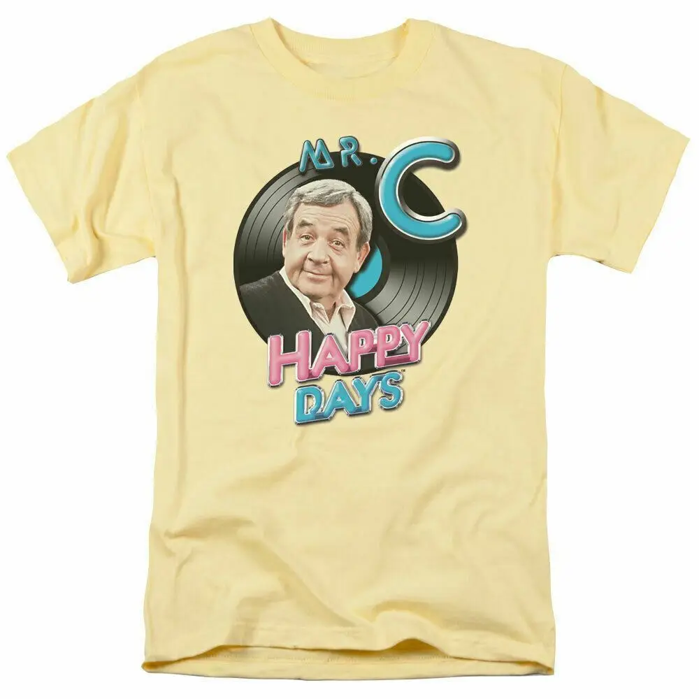 Happy Days Mr C Logo T Shirt Howard Cunningham Mens Licensed Classic TV Banana