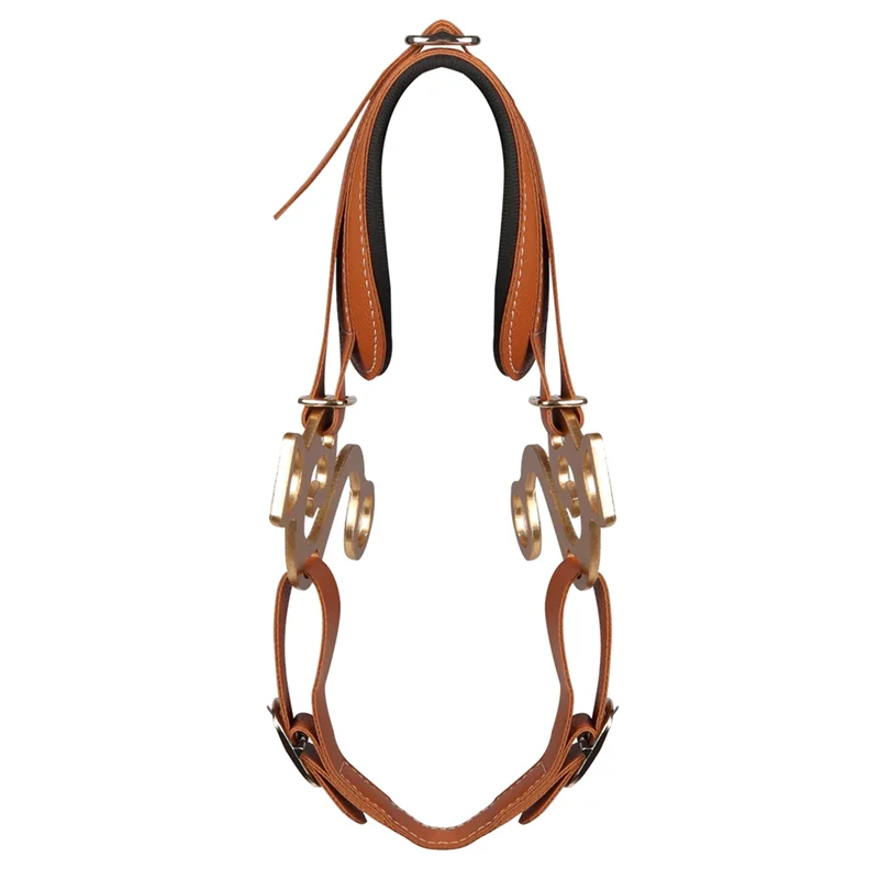 horse-bit-brown-bridle-leather-padded-english-western-adjustable-nose-curb-chain-horse-riding-equestrian-equipment