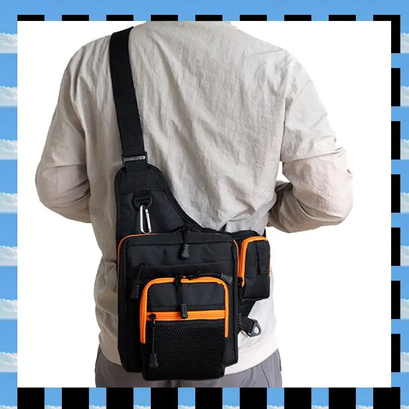 

ABME 2X Fishing Bag Waterproof Fishing Rod Cover Bag Large Capacity Fishing Reel Lure Tackle Bag Outdoor Shoulder Bags Black