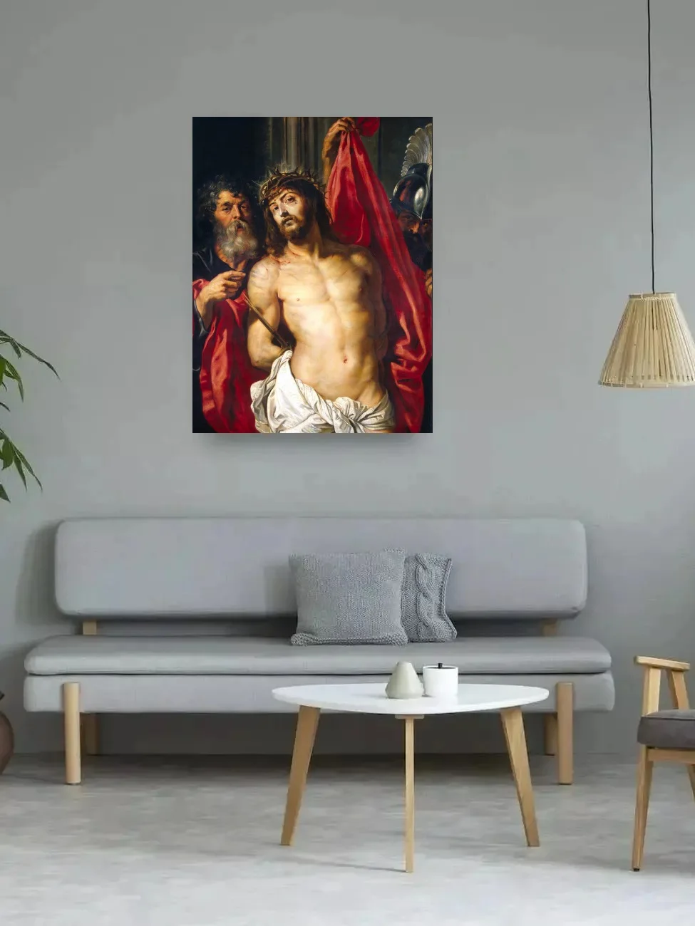 Man of Sorrows Peter Paul Rubens Jesus Christ Passion Painting , Print Art Canvas Poster,Living Room Decor, Home Wall Picture