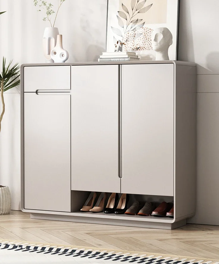 

Italian Minimalist Shoe Cabinet, Cream Wind Doorway, Entrance Partition Cabinet, Storage Cabinet