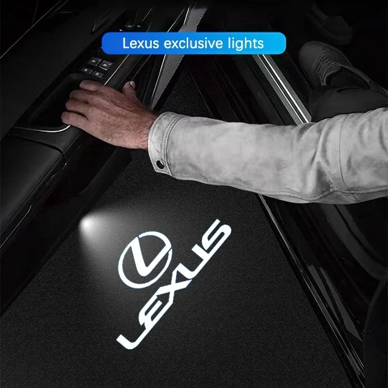 

Car Sticker For Lexus F SPORT ES RX NX LS UX LM LX GX LC RZ IS CT GS RC HS SC TX LBX IS300 2PCS LED Car Door Projector Welcome L