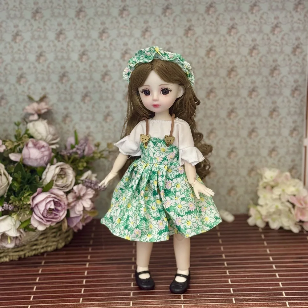 

Dressing Doll With Clothes 30cm BJD Doll Dress Up 3D Eyes Removable Joints Doll 30cm 1/6 BJD 1/6 Bjd Dolls Children Toys