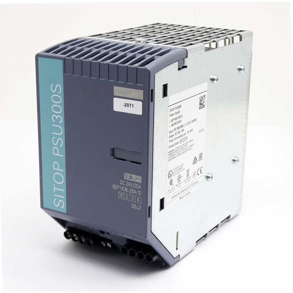 Power Supply For SIEMENS SITOP PSU300S 20 A Stabilized Input: 400-500 V 3 AC Output: 24 V DC/20 A 6EP1436-2BA10